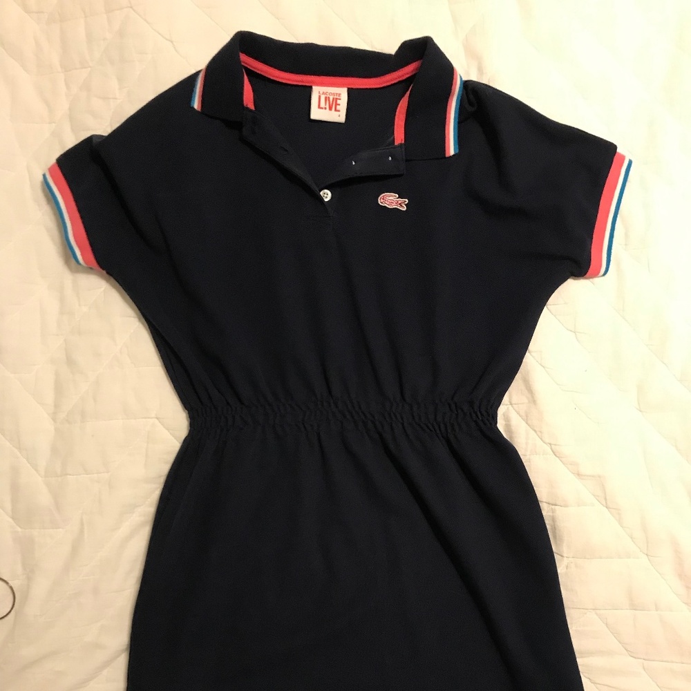 Vintage Lacoste LIVE Polo Dress in Navy Size 4
